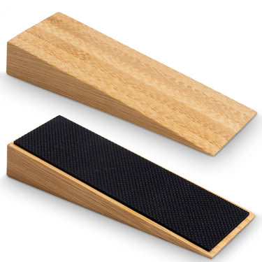 IBRIQO® Set 2 Topes de Puerta de Bambú Antideslizante